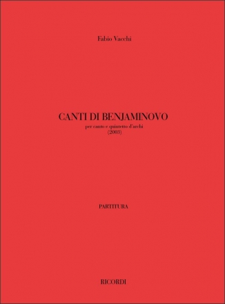 F. Vacchi Canti Di Benjaminovo Classical