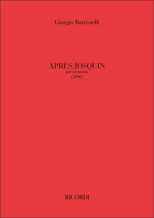 G. Battistelli Apres Josquin Classical
