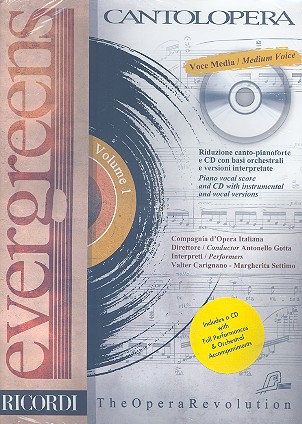 Evergreens (+CD) for medium voice and piano