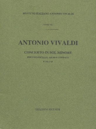 Concerto sol minore F.III:15 per violoncello, archi e bc partitura