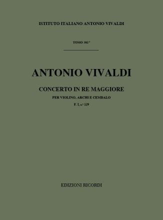 A. Vivaldi Concerti Per Vl., Archi E B.C.: In Re Rv 226 Concert for Violin