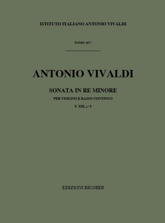 Sonate in Re Minore F.XIII no.9 RV 15 per violino e basso continuo