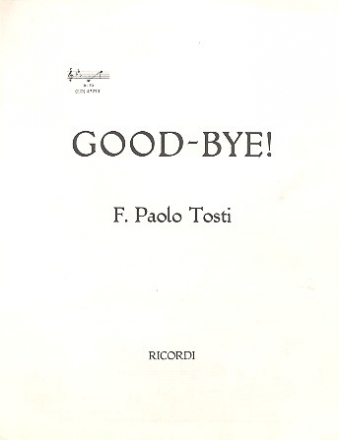 Good-Bye e flat for voice and piano (en)