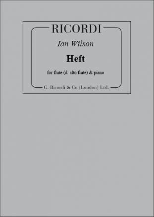 I. Wilson Heft Flute or Flutes and Piano or Cemb