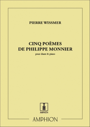 Wissmer  5 Poemes Chant-Piano Vocal and Piano