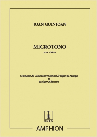 Guinjoan  Microtono Violon Seul Violin