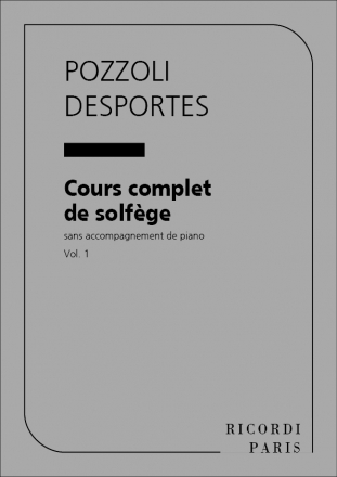 Pozzoli  Desportes S Acc. Vol.1 Education M Music Education