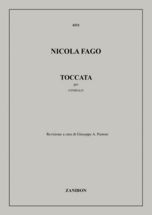 N. Fago Toccata Per Cembalo Harpsichord or 2 Harpsichords
