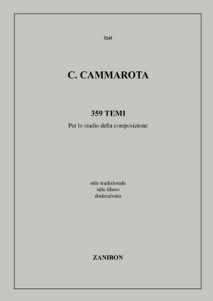 C. Cammarota 395 Temi Per Lo Studio Della Composizione Opera Theory