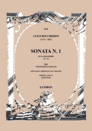 L. Boccherini Sonata N. 1 In La Magg. G.13 Violoncello and Various Instruments