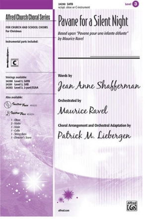 Pavane for a silent Night for mixed chrous and piano (c instrument ad lib) score and instrumental part