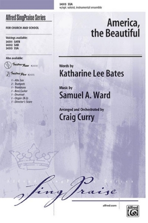 Bates & Ward America The Beautiful SSA  Unison, upper, equal voices