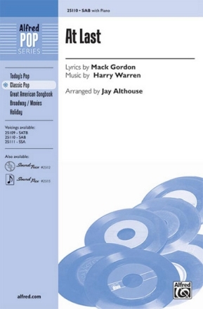 Gordon/Warren/Jay Althouse At Last SAB  Mixed voices