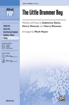 arr. Hayes The Little Drummer Boy SSAB  Mixed voices