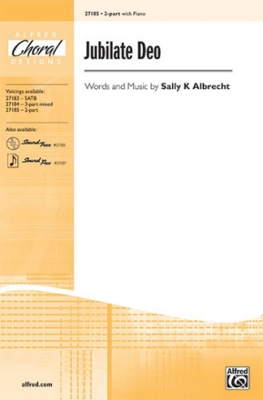 Albrecht Jubilate Deo 2Pt  Unison, upper, equal voices