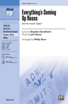 Kern,P (Arranger) Everything's Coming Up Roses SAB  Mixed voices