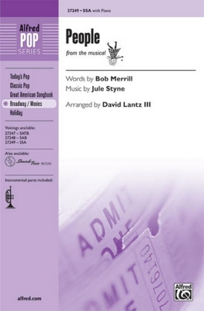 Lantz III, David (Arranger) People from 'Funny Girl' SSA  Unison, upper, equal voices