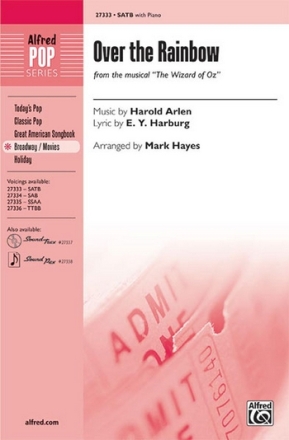 Over the Rainbow for mixed chorus and instruments vocal score