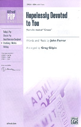 Hopelessly Devoted to You for female chorus and piano score