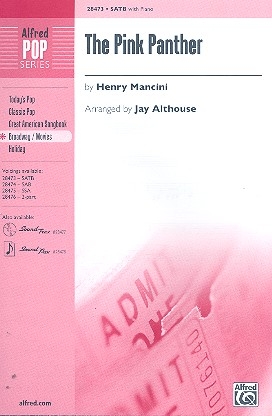The Pink Panther for mixed chorus and piano score
