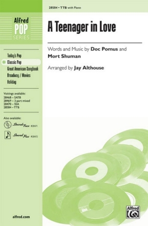 Althouse,J Teenager In Love, A TTB  Lower voices