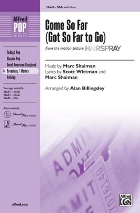 Billingsley,A (arranger) Come So Far (Got So Far to Go) SSA  Unison, upper, equal voices