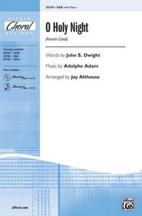 Adam, A arr. Althouse,J O Holy Night SAB  Mixed voices