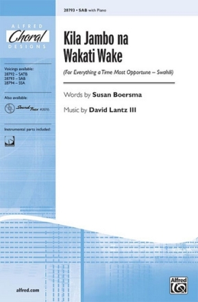 Boersma & Lantz III Kila Jambo na Wakati Wake SAB  Mixed voices