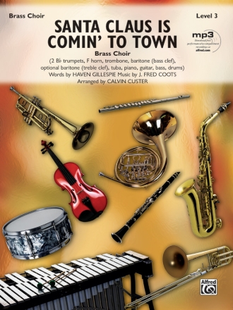 Custer,C (arranger) Santa Claus Is Comin To Town (brass)  Brass band