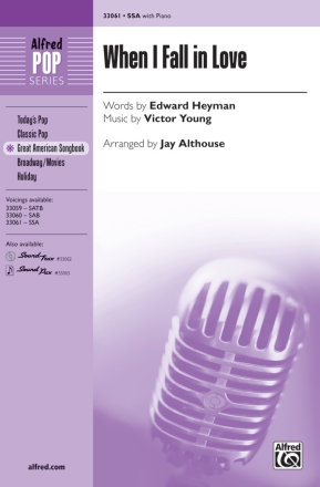 Various When I Fall In Love SSA  Unison, upper, equal voices