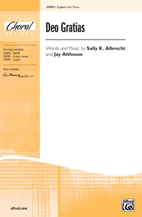 Albrecht & Althouse Deo Gratias 2 Pt  Unison, upper, equal voices