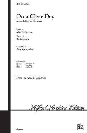 Various On A Clear Day SATB  Mixed voices