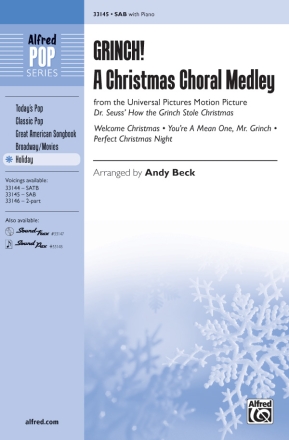 Beck,Andy Grinch! Cmas Choral Medley SAB  Mixed voices