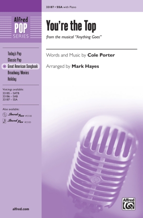 Porter arr Hayes Youre The Top SSA  Unison, upper, equal voices