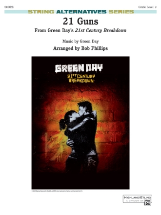 Green Day arr Phillips 21 Guns (string orchestra score/parts)  String Orchestra