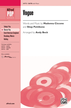Madonna Arr Beck Vogue SATB  Mixed voices