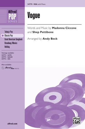 Madonna Arr Beck Vogue SSA  Unison, upper, equal voices
