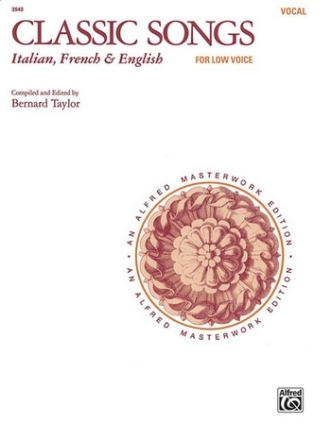 CLASSIC SONGS, LOW VOICE/PNO-TAYLOR  Voice and piano (classical)