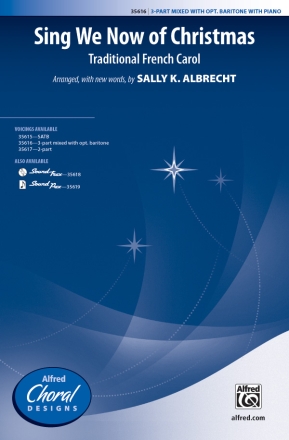 Albrecht, Sally K. Sing We Now Of Christmas 3 Pt Mixed  Mixed voices
