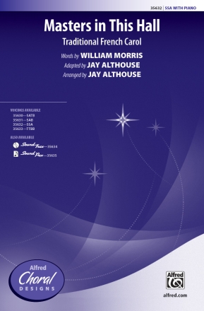 Masters In This Hall SSA  Unison, upper, equal voices