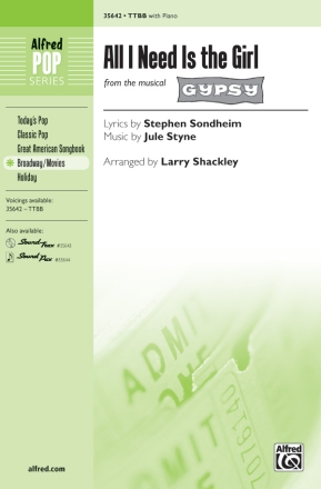 Shackley, Larry (arranger) All I Need Is The Girl TTBB  Lower voices
