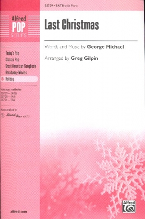 Last Christmas for mixed chorus and piano score