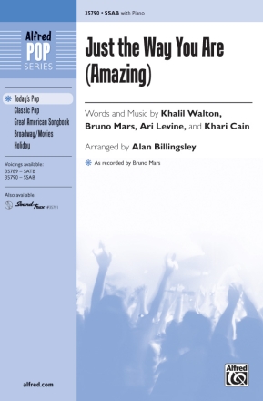 Mars, Bruno arr Billingsley Just The Way You Are SSAB  Mixed voices