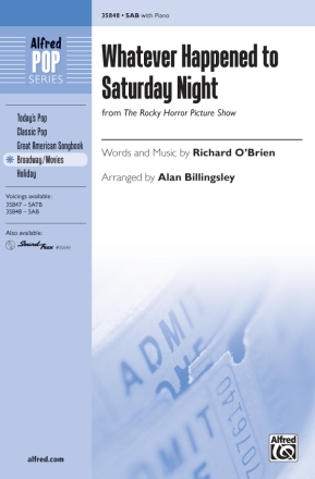 Billingsley, Alan (arranger) Whatever Happened To Saturday Night SAB  Mixed voices