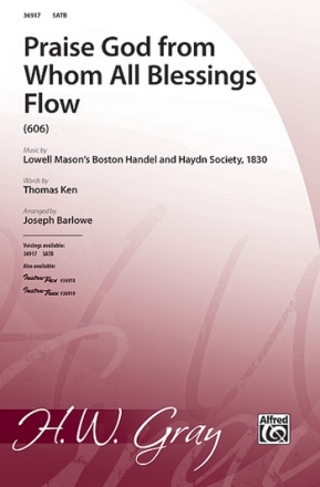 Barlowe, Joseph (arranger) Praise God From Whom All Blessings SATB  Mixed voices
