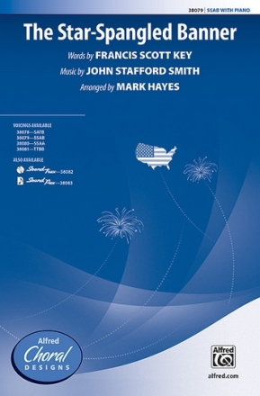 Hayes, Mark (arranger) Star Spangled Banner SSAB  Mixed voices