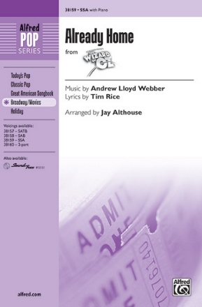 Webber arr Althouse Already Home SSA  Unison, upper, equal voices