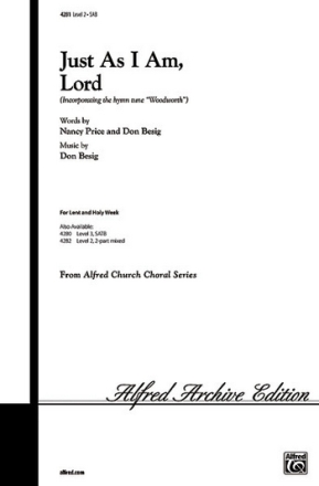 JUST AS I AM LORD/SAB-BESIG-PRICE  Mixed voices