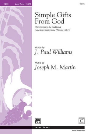 SIMPLE GIFTS FROM GOD/SATB-MARTIN  Mixed voices