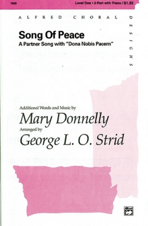 Song Of Peace for 2-part voices and piano with opt. descant score